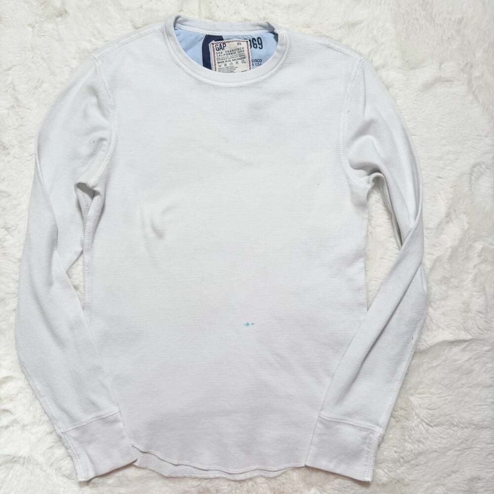 Gap Thermal Long Sleeve Shirt White Size XS
